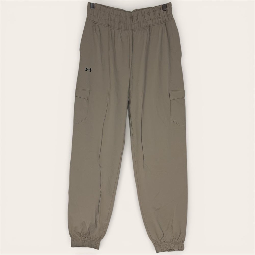 Under Armour Cargo Jogger Pants Taupe Stretch Athleisure Utility Pant - Size SM